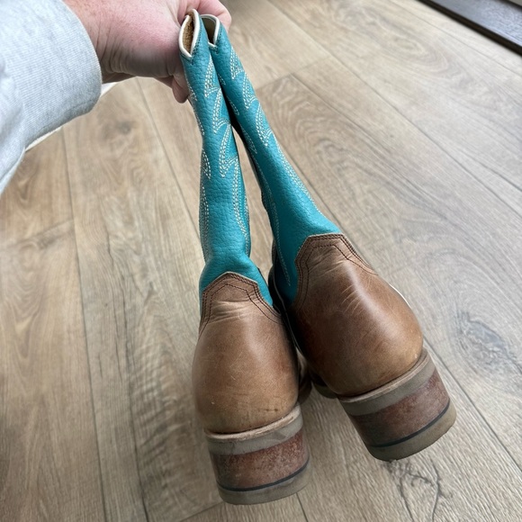 Roper Bart square toe cowboy boots turquoise men size 11 boots 9991 main image 10